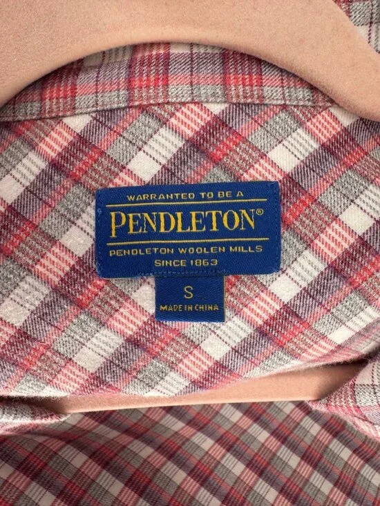 Pendleton Womens Red & White Long Sleeve Plaid Button-Up Shirt Size S - Picture 9 of 12